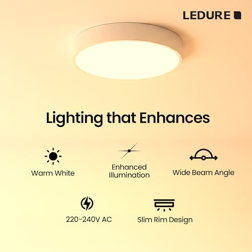 Image of LEDURE 12W LED Surface Light|Energy Efficient LED Downlight|WarmWhite Pack-20