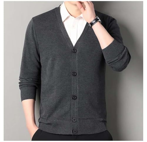 Men Button Front Cardigan Sweater Casual Soft Lightweight V Neck Long Sleeve Knitwear4