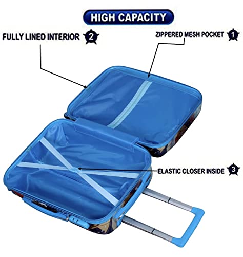 Image of ADSON Abs Kids Trolley 360 Rotating Luggage 360 Wheels Non-Breakable Exclusive Edition 20 Inch Kids Hardsided Suitcase with 4 Wheels, 360 Wheel Travel Trolley Bag