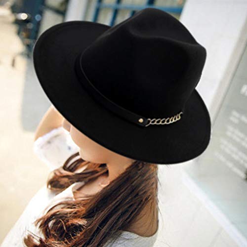 Cappello di Fedora Fedora feltro larga da donna