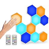 🔔【Brillo ajustable y función de memoria】Lámpara de led de pared con 5 niveles de ajuste de brillo (20%, 40%, 60%, 80% y 100%). El Paneles LED tiene una función de memoria, de modo que cuando se vuelve a encender un Paneles LED apagado, conserva el brillo y el color de la última vez que se apagó.