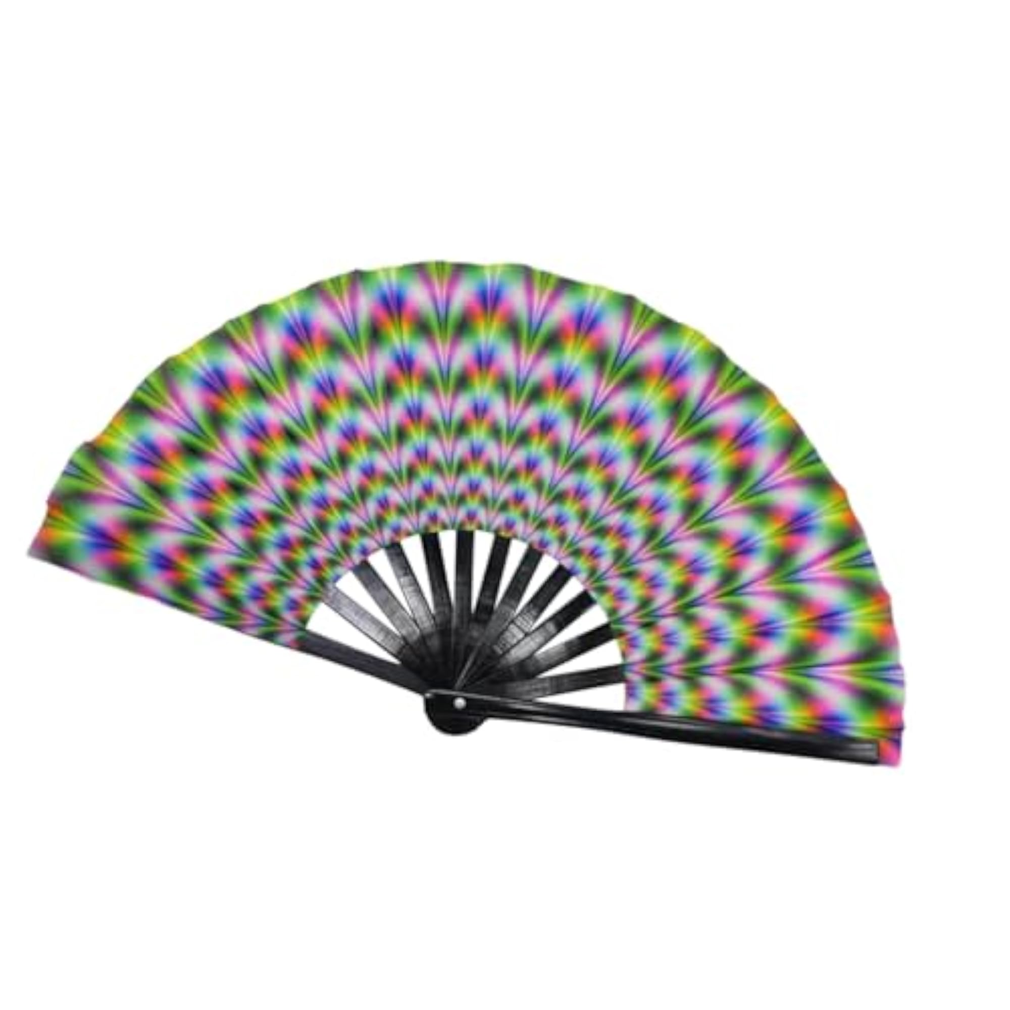 Rave Folding Hand Fan Fluorescent Effects Display