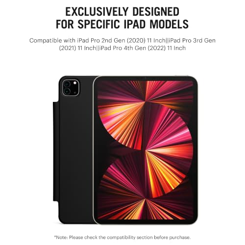 Image of DailyObjects Pleat Y-Fold Magnetic Case for iPad Pro 11-Inch (4th Gen, 2022 / 3rd Gen, 2021 / 2nd Gen, 2020) - Black