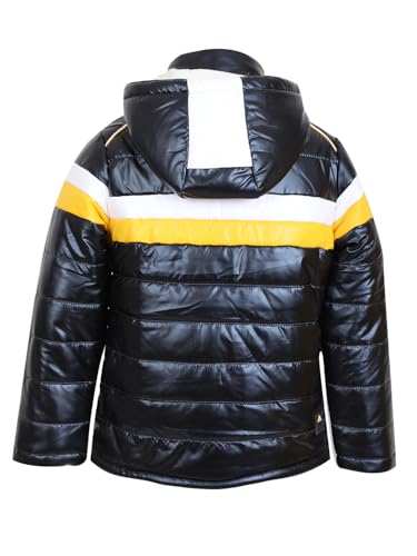 Image of Boys Winter Wear Hooded Puffer Jacket For Kids MetallicBlue 12-18 Months