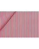 TOMASELLI MERCERIA 50 cm Millerighe Piquet Trendy Print Línea Horizontal Alta 150 cm - Rojo