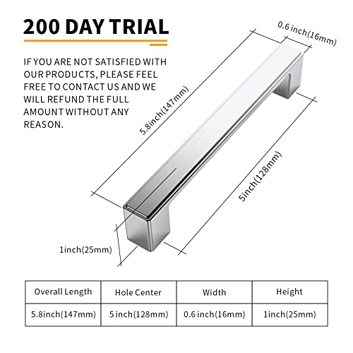 Aootoch 10 Pack 5 Inch Kitchen Cabinet Handles Polished Chrome Cabinet Pulls Kitchen Cabinet Hardware Kitchen Handles For Cabinets Cupboard Handles #TOP2