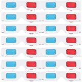 SOLUSTRE 100 Stück 3D Brille Rot Blau Anaglyphenpapier Anaglyphen Brille Rot Blau Weiß Rahmen Anaglyphenkarton 3D Papier Pappe Brille für Kinder Erwachsene