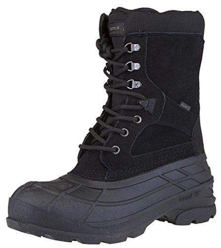 Kamik Men's Nation Plus Snow Boot, Black, 8.5 W US