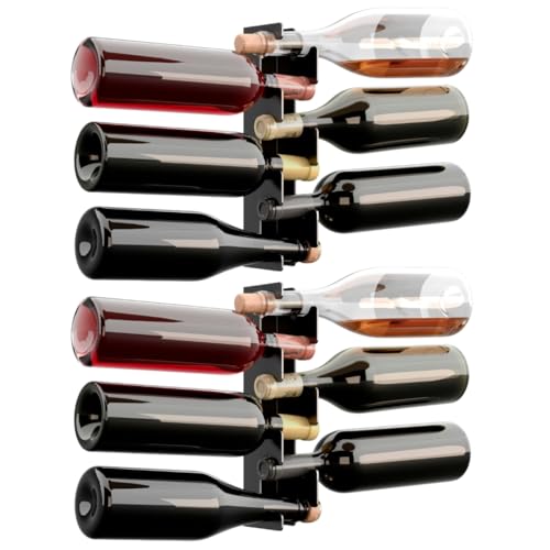 {Botelleros Originales Pared Botelleros Originales LUFLIPS- Botellero Pared Metálico, Botellero Vino Vertical 12 Botellas, Botellero Vertical Diseño Original y Elegante....