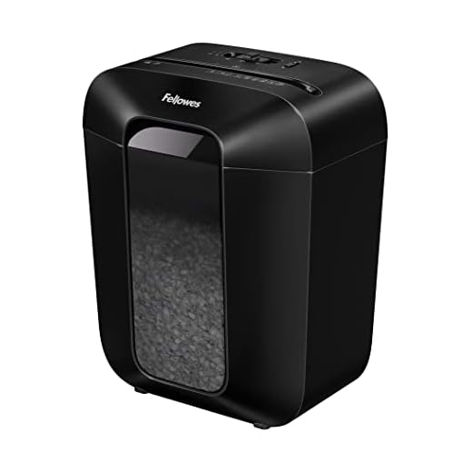 Fellowes Paper Shredder for Home Office Use, 8 Sheet Mini Cut, Deskside Shredders with 17 Litre Bin and Safety Lock, Powershred LX41 Advanced Security P4 – Black