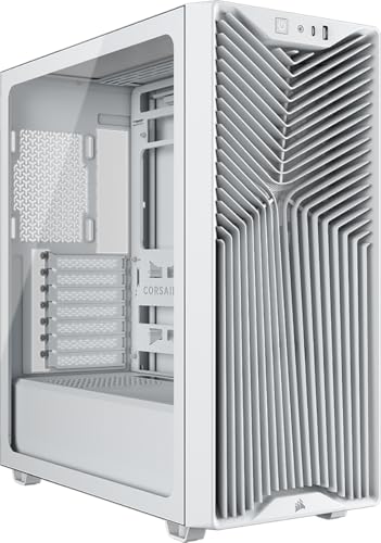 Image of CORSAIR 3200D RS Mid-Tower PC Case - 3X RS120 PWM Fans Included, GPU Anti-sag Stabilization Arm, ASUS BTF, MSI Project Zero, Gigabyte Project Stealth - White
