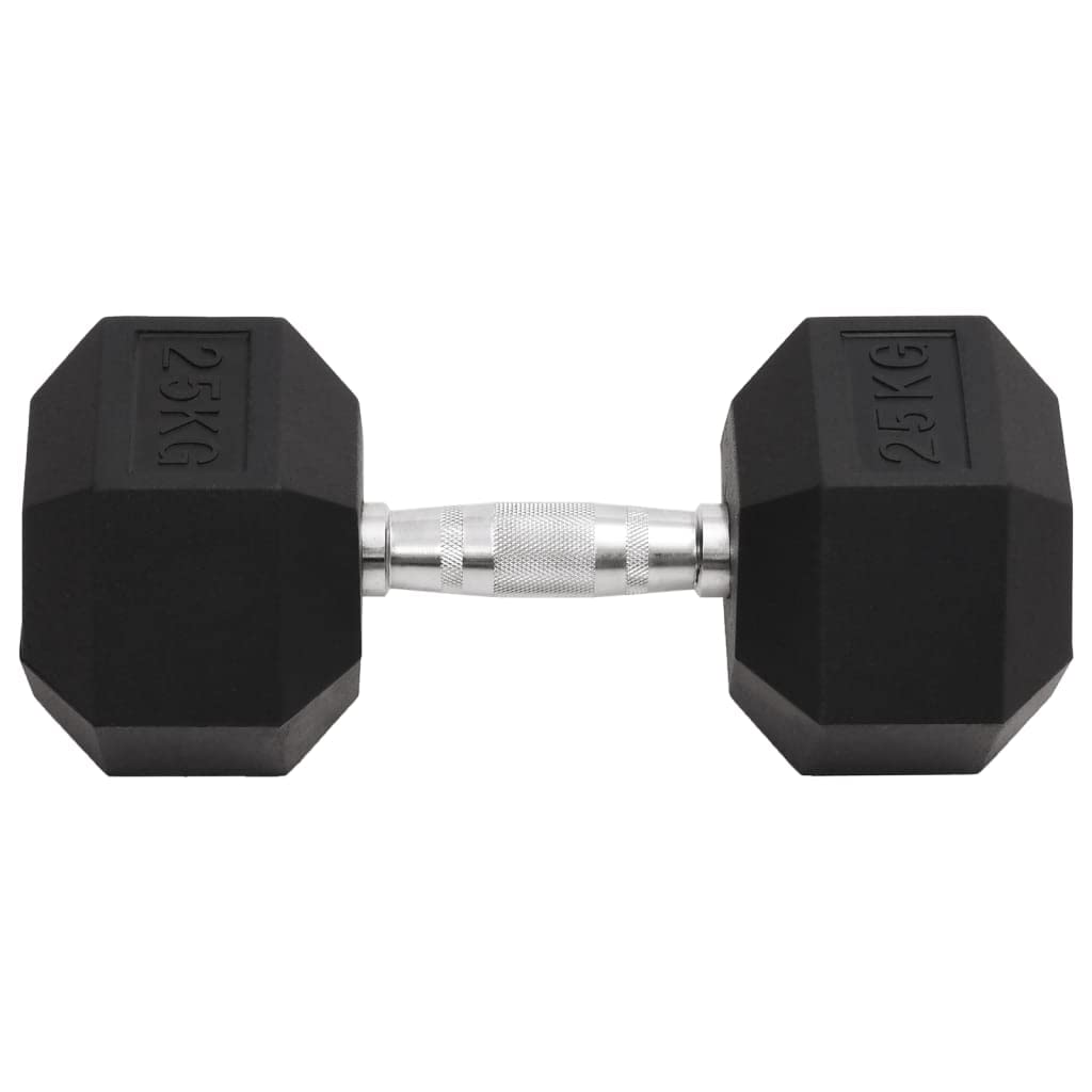 Kurzhantel Set 8 kg, 2 x 4 kg Hanteln mit Gummibeschichtung, Hexagon Design, Krafttraining Hantelset für Fitness, Hanteln für Home Gym Schwarz