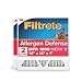 Filtrete 14x14x1, AC Furnace Air Filter, MPR 1000, Micro Allergen Defense, 2-Pack