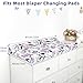 HNHUAMING Changing Pad Cover, Ultra Soft Breathable Diaper Baby Changing Table Covers for Girls & Boys, 32 X 16 Inches Stretchy Fitted Changing Pad Sheets for Changing Pads Liners, Purple Floral