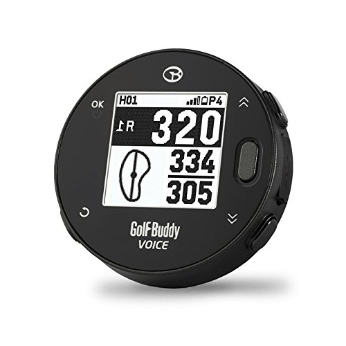 GolfBuddy Voicex Easy-to-Use Smart Talking Golf GPS, Black, Small