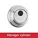 Kwikset 816 KeyControl Deadbolt Deadbolt Lock, Satin Chrome Round Exterior Keyed Front Entry Door, Pick Resistant SmartKey Rekey Security, Single Cylinder Dead Bolt