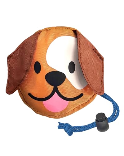 Suck UK Reusable Shopping Bag | Convenient & Washable Food Grocery Tote for Men & Women | Eco-Friendly, Foldable & Portable Waterproof Bag with Cute Dog Pouch | Novelty Gift Idea | Holds Up to 6 kg