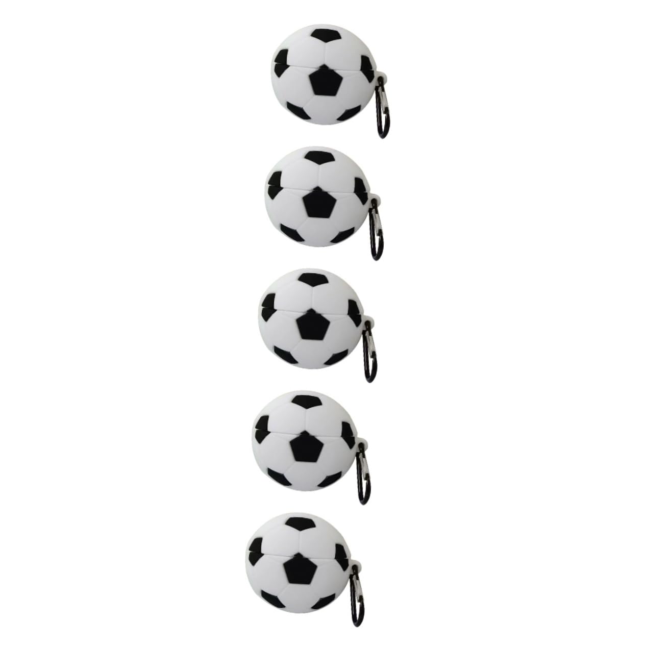 DOITOOL 5piezas Estuche De Protección para Auriculares Inalámbricos Forma De Fútbol Compatible con Portátil Gancho para Facilitar El Transporte