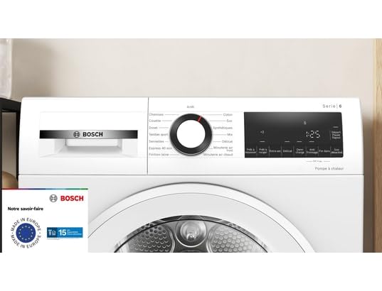 BSH Electrodomésticos WQG1420DFR, Serie 6, Secadora de ropa, Bomba de calor, 9 kg, Blanco