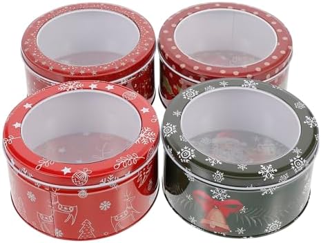 4 Stück Metall Dosen Mit Deckel - Luftdicht Für Kekse & Süßigkeiten