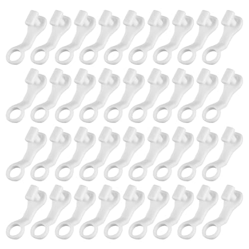 HONRIGO 100 Pcs Curtain Hooks – Durable Plastic Curtain Track for Smooth Sliding – Versatile Rail for Home & Office