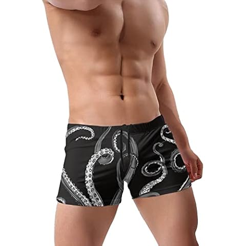 NUGBTRD Sea Ocean Octopus Tentacle Men's Swimming Trunks, Quick Dry Beach Shorts with Adjustable Drawstring for Surfing Diving Cover