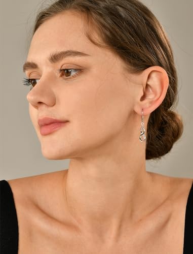 YL Infinity Dangle Drop Earrings 925 Sterling Silver Leverback Earrings Birthstone Jewelry for Women4