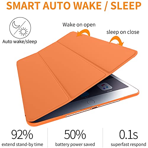 Image of DuraSafe Cases for iPad 2 3 4 Gen [iPad 4th iPad 3rd iPad 2nd Old Model ] 9.7 Inch A1458 A1416 A1395 MD522HN /A MD525HN /A MD516HN /A Protective Durable Supportive Dual Angle Stand Cover - Orange