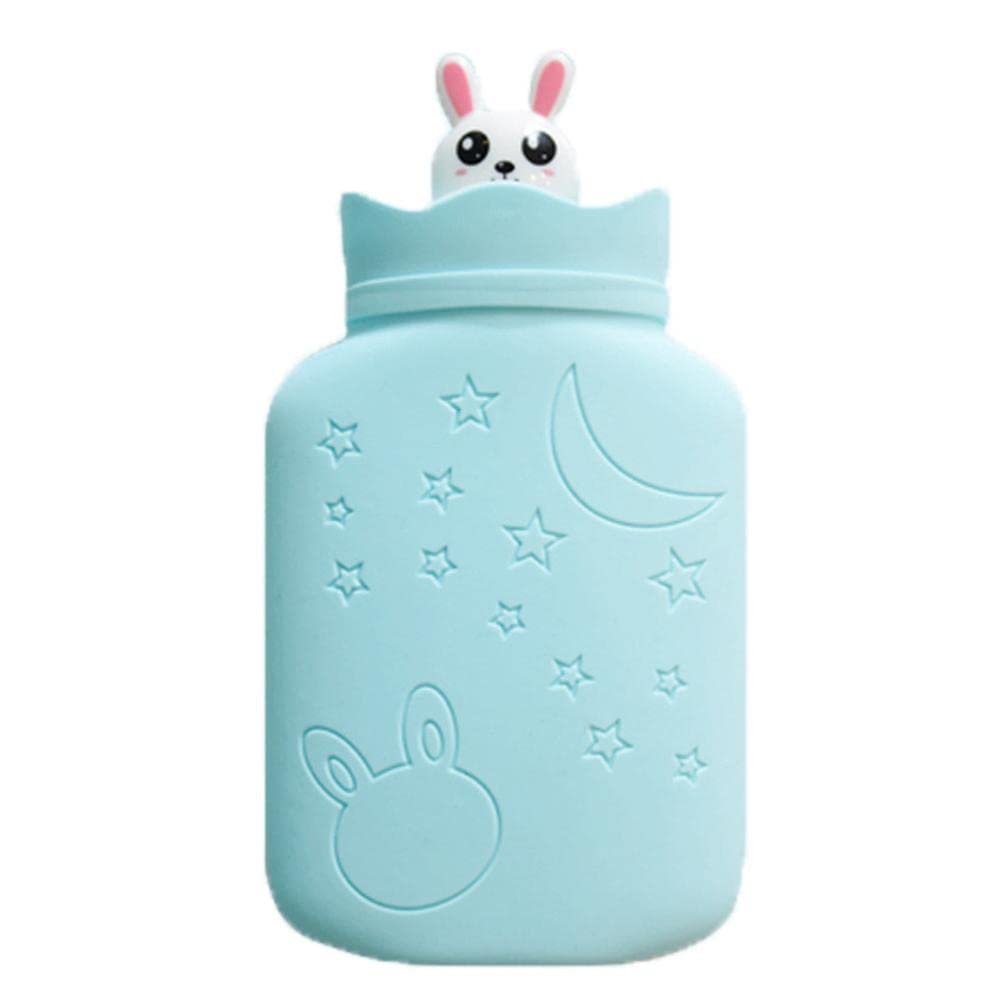 Borsa per acqua calda con motivo Star Moon da 330 ml in silicone per alleviare il dolore e i piedi per le donne e le ragazze - # B - 1 pezzo