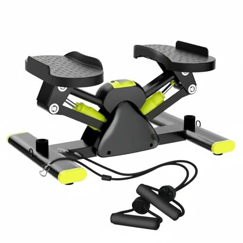 kowaku Stepper Lateral Portátil Pedaleador Compacto de Piernas Antideslizante Máquina de Movimientos, Negro+Verde