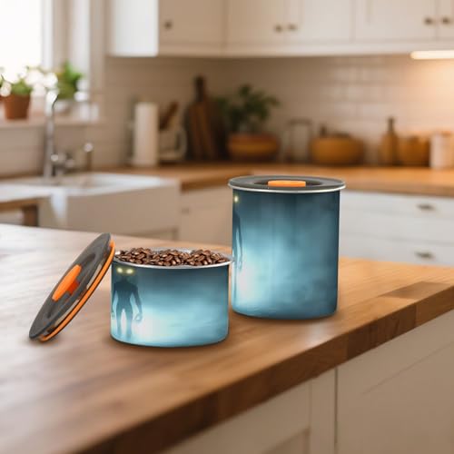 Contenedor hermético para café de acero inoxidable 900 ml miniatura 6