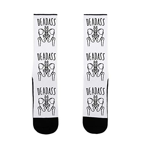 LookHUMAN Deadass Skeleton Butt Parody US Size 7-13 Socks