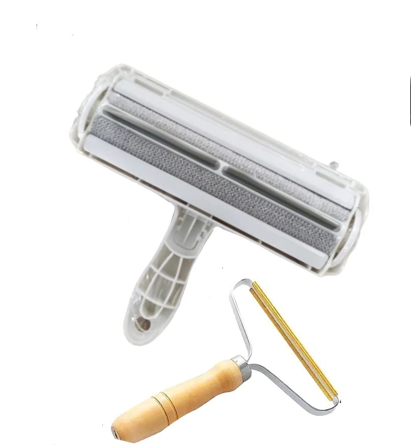 Kit Togli Pelo Animali Domestici - Rullo Lavabile + Spazzola Silicone Per Pelucchi Da Divani E Vestiti - Foto 2