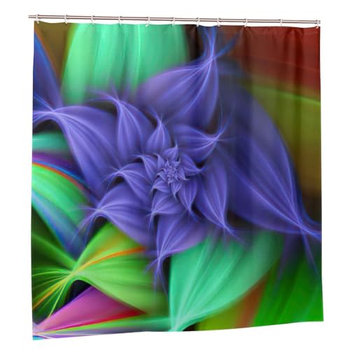 Rideau de douche en polyester imprimé floral 183x183 cm - 3
