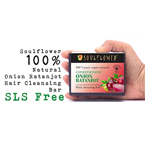 Image of Soulflower Conditioning Onion Ratanjot Hair Cleansing Bar, 150 g