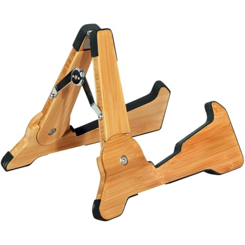 Support de guitare en bois stable contre les chutes d'instrument pliable