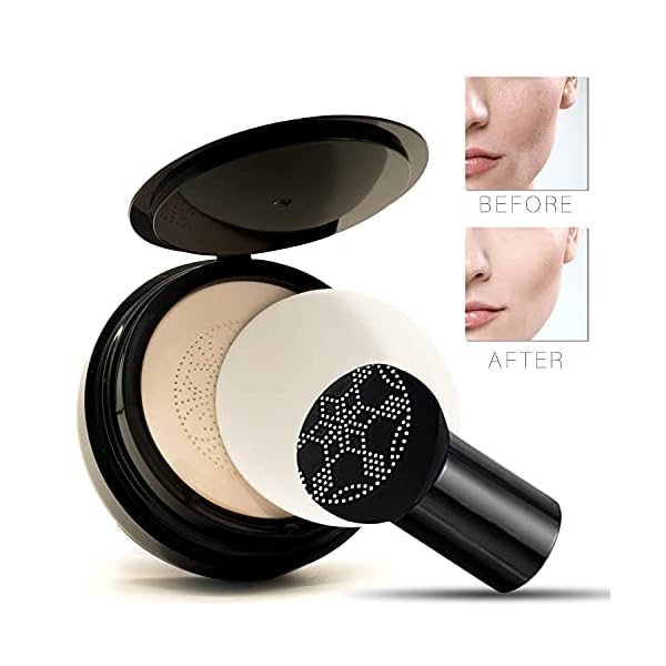 Mushroom-Head-FoundationAir-Cushion-CC-Cream-Moisturizing-Concealer-Bright-Makeup-Base-Long-Lasting-with-Mushroom-Makeup-Sponge-Easy-to-Apply-Mirror-inside-Package-may-vary RONKIE Mushroom Head Foundation,Air Cushion CC Cream, Moisturizing Concealer, Bright Makeup Base Long Lasting with Mushroom Makeup Sponge, Easy to Apply, Mirror inside, Package may vary
