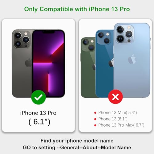 Image of for iPhone 13 Pro Case Wallet with Card Holder,for iPhone 13 Pro Wallet Case for Women Men,PU Leather Shockproof Magnetic Buckle Stand Flip Phone Case-Rose Gold