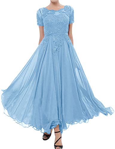 dusty blue mother of the bride dress