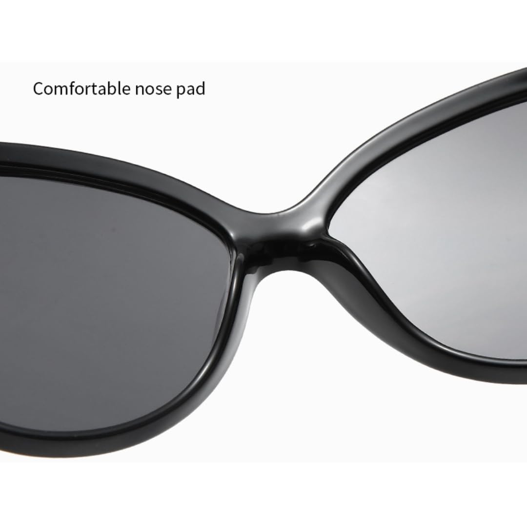 Occhiali da sole eleganti e comodi alla moda neutri retrò con montatura grande protezione UV400 per uomo e donna.