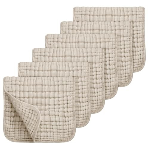 Looxii Muslin Burp Cloths 6 Pack