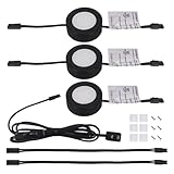 LUMILAND Wired LED Puck Lights Kit 2.68' Wide...