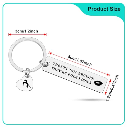 Heigebi Pole Dancing Lover Gift Pole Dancing Keychain Pole Dancing Girls Jewelry Birthday Graduation Christmas Gift for Dance Student Coach Pole Fitness Gifts