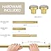 BRIOFOX Shower Curtain Rod Adjustable 18-50 Inch, Spring Tension Shower Rod No Drilling Non Slip, Brushed Gold