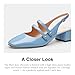 Coach Women's Winley Slingback Mary Jane Flat, Bluebell, 7
