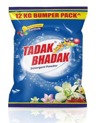 Image of Tadak Bhadak Detergent Powder, 12 kg Bumper Pack - All in One Formula