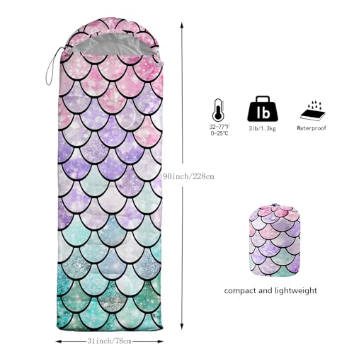 Bolsa de Dormir Axolotl Black Cats para Niños y Adultos – Ligera, Caliente, Impermeable, para Camping y Senderismo, 3 Temporadas miniatura 3