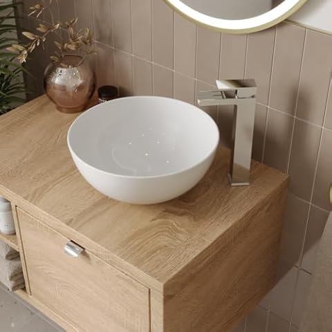 Affine® Modern White Gloss Countertop Basin Cover