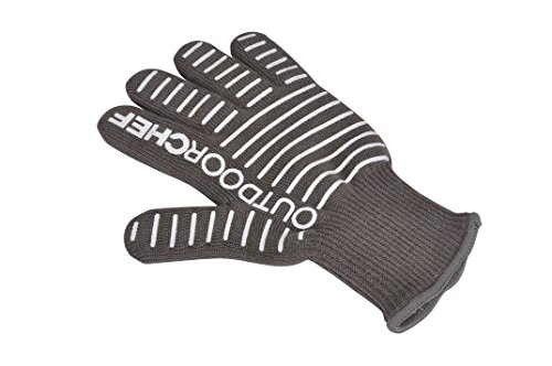 Grillzubehör, Grillhandschuh Silikonbeschichtet, grau, 18x2x26 cm, 14.491.35
