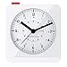 Marathon Analog Desk Alarm Clock with Auto Night Light, White/White - Silent Smooth Sweep - Alarm & Snooze Functions - Two AAA Batteries Included